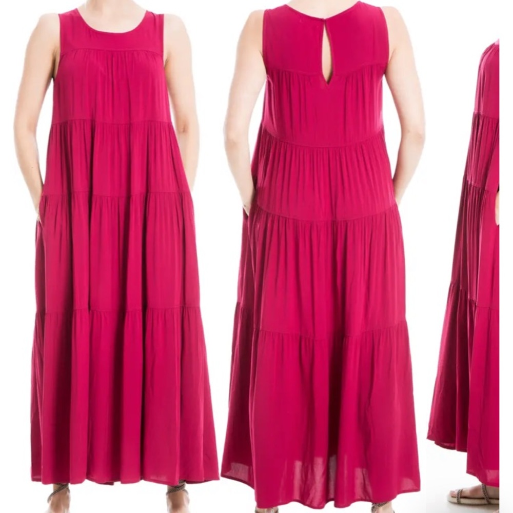 Tiered Red Dress